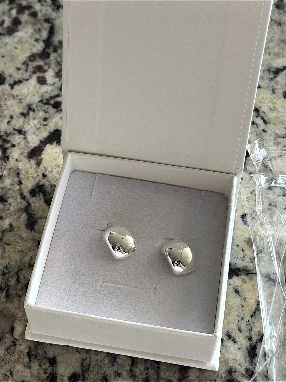Heaven Mayhem Ky Hoop Smooth Silver Hoop Earrings NWT